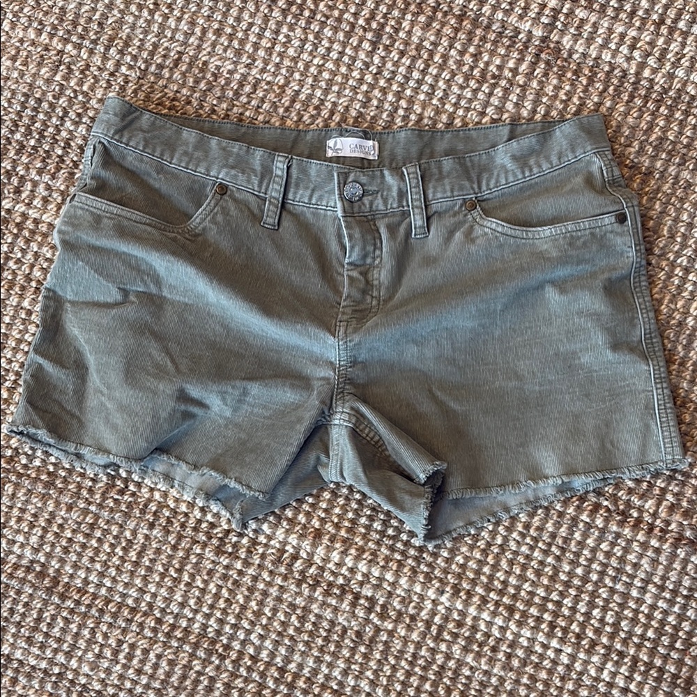 Carve Designs Green Jean Shorts Relaxed Fit